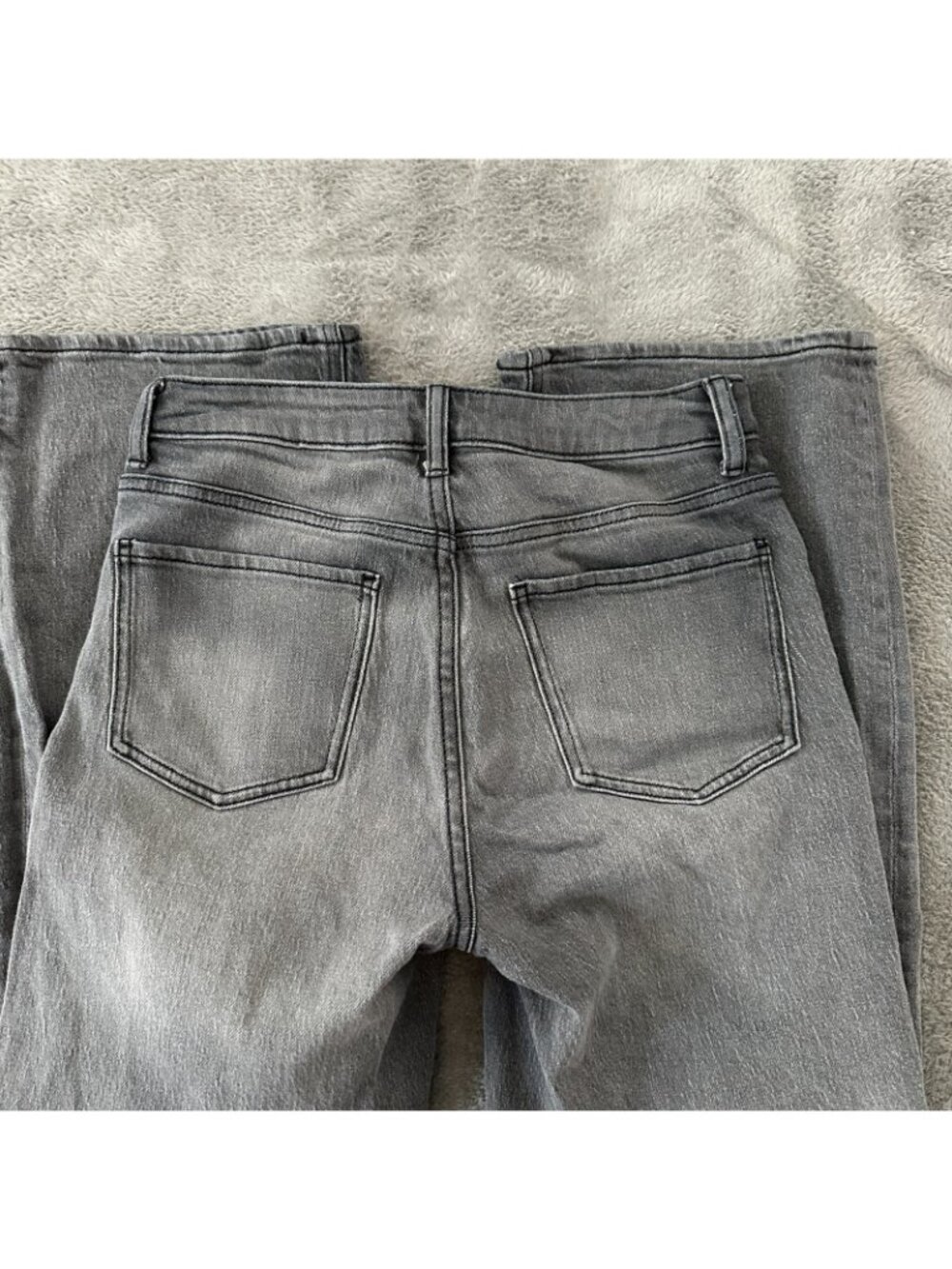 Quince Bella Stretch Straight Leg Relaxed Jeans Women's 27 Stonewashed Gray - Picture 9 of 9